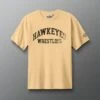 Hawkeyes Wrestling Vintage Arch Heavyweight T-Shirt