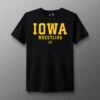 Iowa Wrestling Basic T-Shirt -Rudis CIATS1024 Iowa Wrestling Basic T Shirt Black 0001