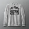 Ohio State Wrestling Buckeyes Crewneck -Rudis COHCR1010 Ohio State Wrestling Buckeyes Crewneck Athletic Heather Gray 0001