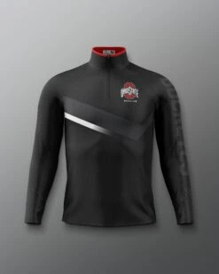 Ohio State Sublimated Quarter Zip -Rudis COHQZ1018 Ohio State Sublimated Quarter Zip Black 0001