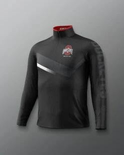 Ohio State Sublimated Quarter Zip -Rudis COHQZ1018 Ohio State Sublimated Quarter Zip Black 0005
