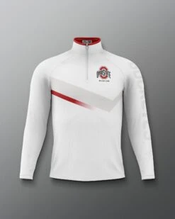 Ohio State Sublimated Quarter Zip -Rudis COHQZ1018 Ohio State Sublimated Quarter Zip White 0001