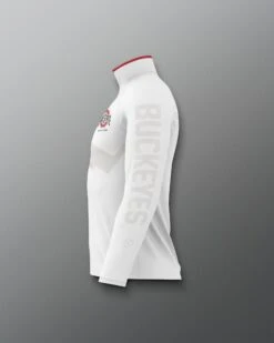 Ohio State Sublimated Quarter Zip -Rudis COHQZ1018 Ohio State Sublimated Quarter Zip White 0003
