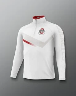 Ohio State Sublimated Quarter Zip -Rudis COHQZ1018 Ohio State Sublimated Quarter Zip White 0005