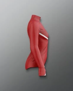 Ohio State Sublimated Women's Quarter Zip -Rudis COHQZ1019 Ohio State Sublimated Womens Quarter Zip Red 0004