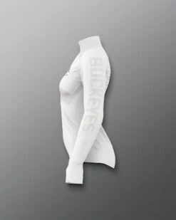 Ohio State Sublimated Women's Quarter Zip -Rudis COHQZ1019 Ohio State Sublimated Womens Quarter Zip White 0003