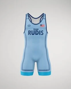 RUDIS Connect Elite Wrestling Singlet -Rudis CONNECT BLUE MSINGLET2.0 Mockup FRONT RUDSN1052 Light Blue 0001
