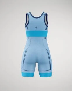 RUDIS Connect Girl's Elite Wrestling Singlet -Rudis CONNECT BLUE WSINGLET Mockup RUDSN1053 Light Blue 002