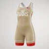 RUDIS Connect Girl's Elite Wrestling Singlet 2 RUDIS Connect Girl's Elite Wrestling Singlet -Rudis CONNECT GREY WSINGLET Mockup RUDSN1053 Gold 001