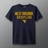 WVU Wrestling T-Shirt -Rudis CWVTS1001 WVU WRESTLING T SHIRT NAVY 0001