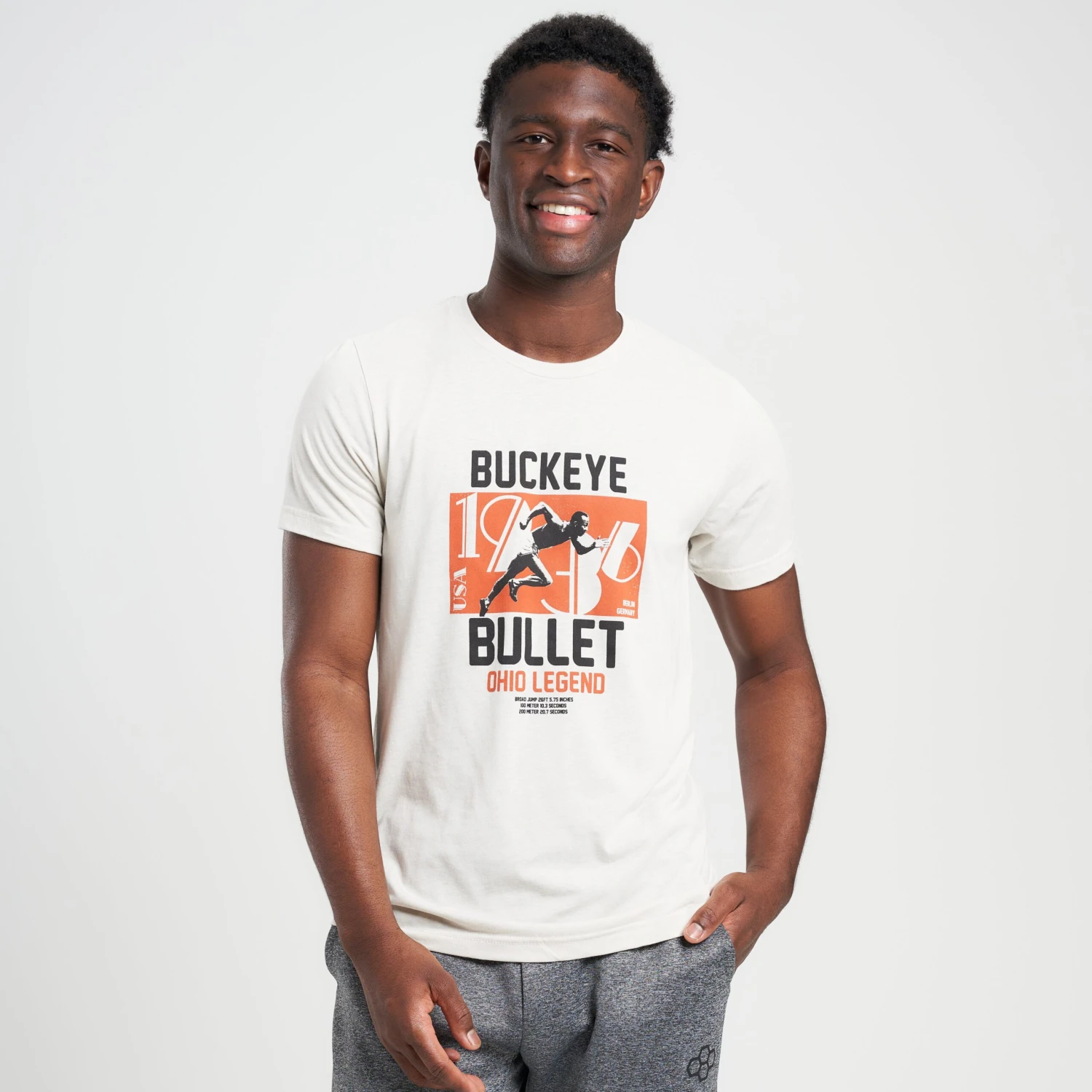 Jesse Owens Buckeye Bullet T-Shirt 3 Jesse Owens Buckeye Bullet T-Shirt