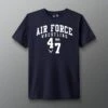 US Air Force Wrestling Arch T-Shirt -Rudis MAFTS1010 US Air Force Wrestling Arch T Shirt Navy 0001