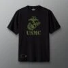 USMC Logo T-Shirt -Rudis MMATS1011 USMC Logo Heavyweight T Shirt Black 0001