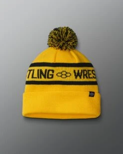 RUDIS Two Tone Pom Beanie - Yellow/Black