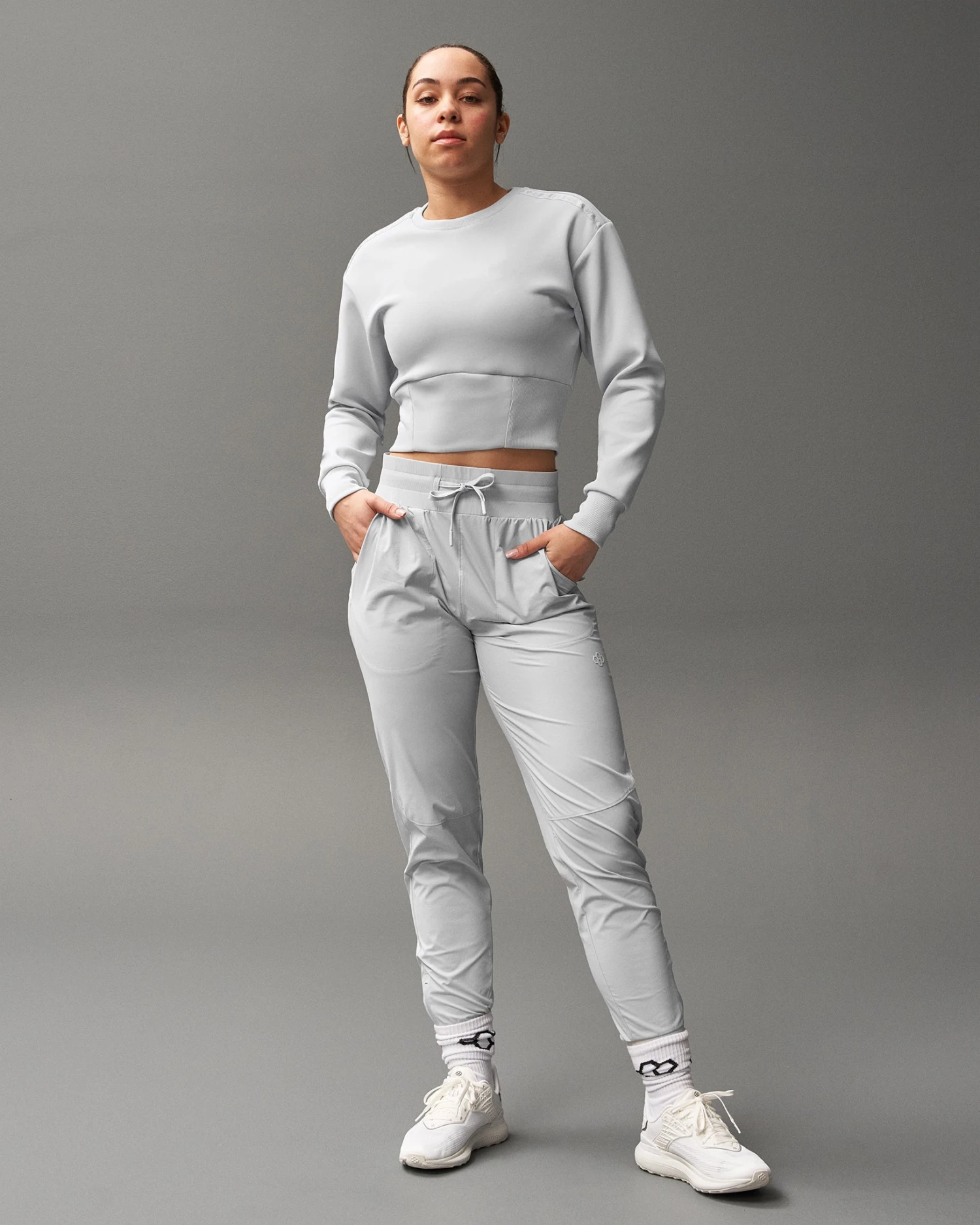 COOL-FEEL Women's Fitted Crew - Lunar Gray 3 COOL-FEEL Women's Fitted Crew - Lunar Gray