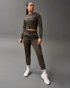 RUDIS COOL-FEEL Women's Fitted Crew -Rudis RUDCR1039 W WOMENS COOL FEEL Fitted Crew RUDIS PUP Cocoa 0001