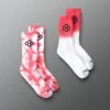 RUDIS Red Tie Dye Essential Socks (2 Pair) -Rudis RUDCW1007 RUDIS Red Tie Dye Essential Socks FLT Red Tie Dye 0015