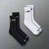 RUDIS KS Black/White Knit Essential Socks (2 Pair) -Rudis RUDCW1010 RUDIS KS Knit Essential Socks Black White 0001