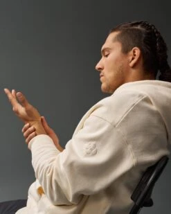 RUDIS Titan Heavyweight Fleece Hoodie - Cream -Rudis RUDHD1053 RUDIS Titan Heavyweight Hoodie OFP Cream 0004