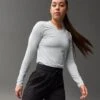 RUDIS Performance Women's V-Neck Long Sleeve - Lunar Gray