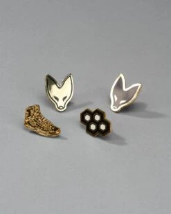 RUDIS Sly Fox 4 Pack Enamel Pins