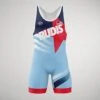 RUDIS Shining Star USA Elite 2.0 Wrestling Singlet -Rudis RUDSN1032 RUDIS Shining Star USA Elite 2.0 Singlet Light Blue 0001