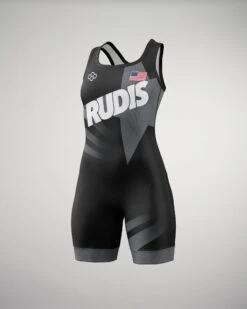 RUDIS Shining Star USA Women's Elite 2.0 Wrestling Singlet -Rudis RUDSN1033 RUDIS Shining Star USA Womens Elite 2.0 Singlet Black 0001