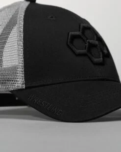 Hex Trucker Hat 13 Hex Trucker Hat -Rudis RUDTR1003 Hex Trucker Hat PUP Black Gray 0022
