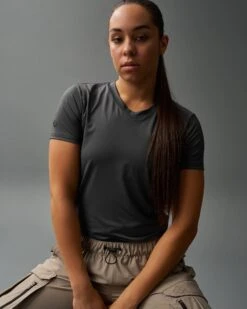 RUDIS Performance Women's V-Neck T-Shirt - Carbon