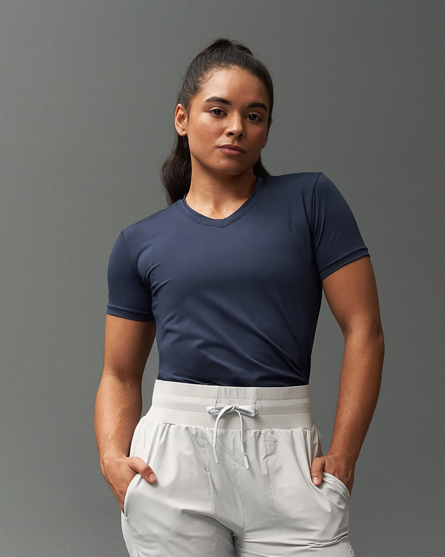 RUDIS Performance Women's V-Neck T-Shirt - Navy 3 RUDIS Performance Women's V-Neck T-Shirt - Navy
