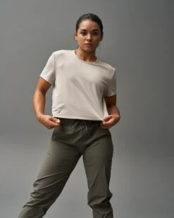 Women's Ultimate Crop T-Shirt - 2 Color Bundle -Rudis RUDTS1052 Womens Ultimate Crop T shirt OFP Bone 0007