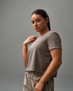 RUDIS Women's Ultimate Crop T-Shirt -Rudis RUDTS1052 Womens Ultimate Crop T shirt OFP Cedar 0003