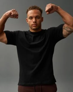 Heavyweight Jersey T-shirt -Rudis RUDTS1085 Heavyweight Jersey T Shirt Black 0001