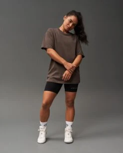 Heavyweight Jersey T-shirt -Rudis RUDTS1085 Heavyweight Jersey T Shirt Cocoa 0002