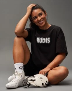 RUDIS Ghost Heavyweight T-Shirt -Rudis RUDTS1089 RUDIS Ghost Heavyweight T Shirt Washed Black 0004