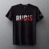 RUDIS Wordmark Split T-Shirt -Rudis RUDTS1102 RUDIS Wordmark Split T Shirt PUP Black 0021