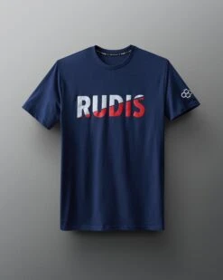 RUDIS Wordmark Split T-Shirt -Rudis RUDTS1102 RUDIS Wordmark Split T Shirt PUP Navy 0021