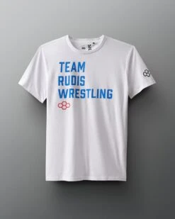 Team RUDIS Wrestling Stacked T-Shirt -Rudis RUDTS1108 Team Rudis Wrestling Stacked Tee PUP White 0021