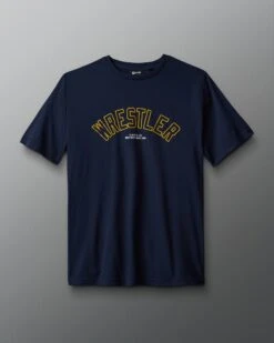 Wrestler Arched Elite Super Soft T-Shirt -Rudis RUDTS1110 RUDIS Wrestler Arched T Shirt PUP Navy Yellow 0021
