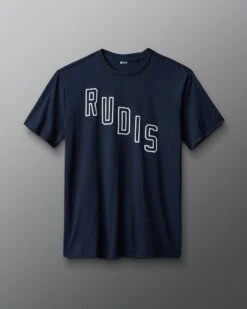 RUDIS Oblique Wordmark T-Shirt -Rudis RUDTS1113 RUDIS Oblique Wordmark T Shirt PUP Navy 0081