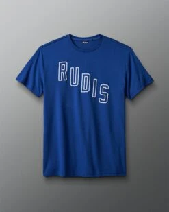 RUDIS Oblique Wordmark T-Shirt -Rudis RUDTS1113 RUDIS Oblique Wordmark T Shirt PUP Royal 0087