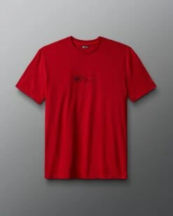 RUDIS Label T-Shirt -Rudis RUDTS1118 RUDIS Label T Shirt PUP Red 0021