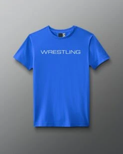 Wrestling Wordmark Elite Super Soft T-Shirt -Rudis RUDTS1130 Wrestling Wordmark Elite Super Soft T Shirt Royal 0001