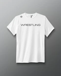 Wrestling Wordmark Performance T-Shirt 13 Wrestling Wordmark Performance T-Shirt -Rudis RUDTS1131 Wrestling Wordmark Performance T Shirt White 0001