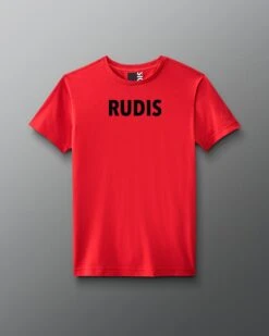 RUDIS Wordmark Elite Super Soft T-Shirt -Rudis RUDTS1133 RUDIS Wordmark Elite Super Soft T Shirt Red 0001