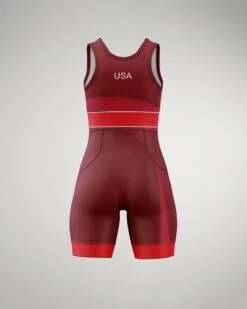 Team RUDIS Smooth Operator Women's Elite 2.0 Wrestling Singlet -Rudis Smooth Operator Singlet F Red 0002