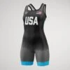 USA Triumph Women's Elite Wrestling Singlet 2 USA Triumph Women's Elite Wrestling Singlet -Rudis TRIUMPH Black WSINGLET Mockup RUDSN1049 Black 001