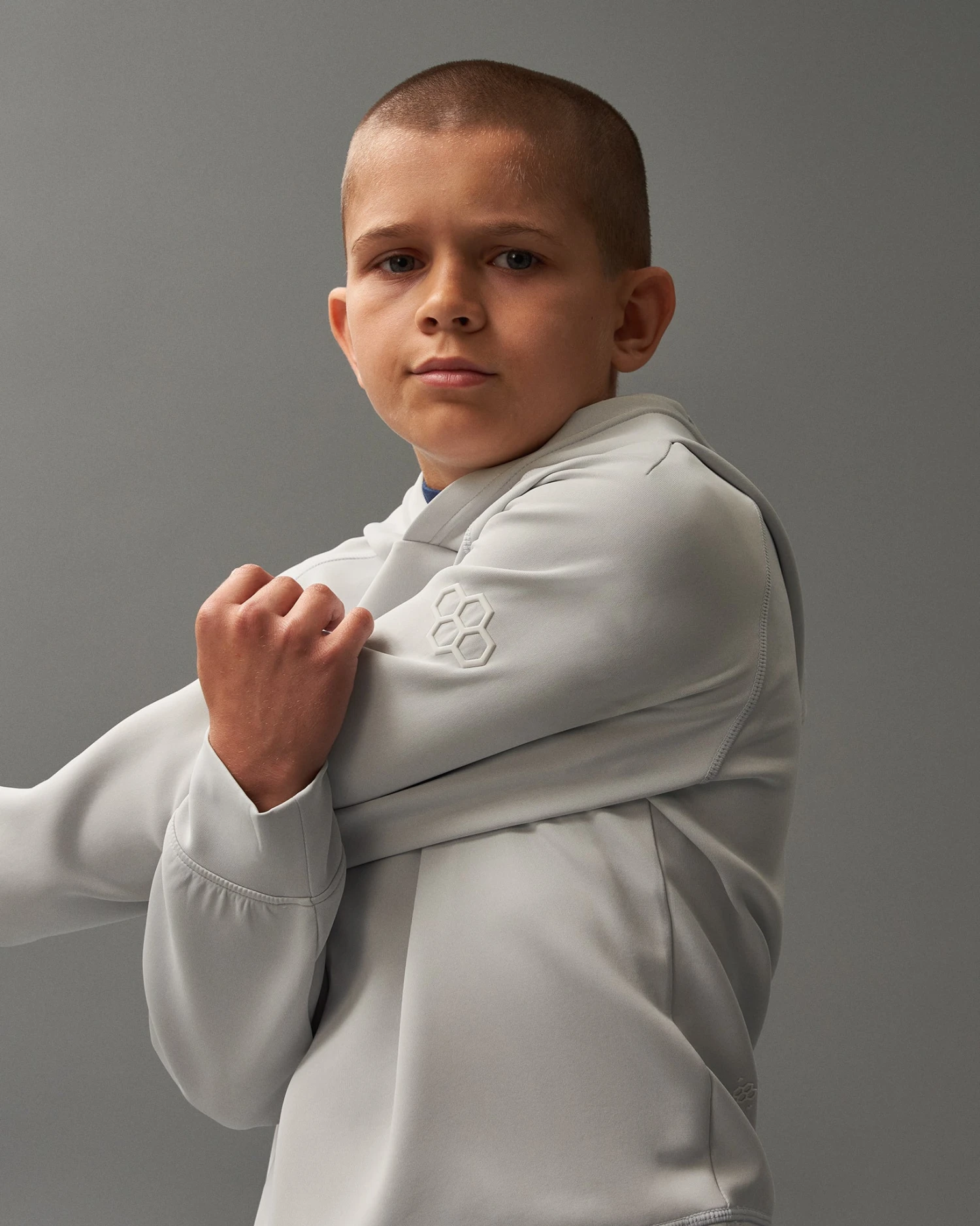 RUDIS COOL-FEEL Youth Hoodie - Lunar Gray 4 RUDIS COOL-FEEL Youth Hoodie - Lunar Gray - Image 2