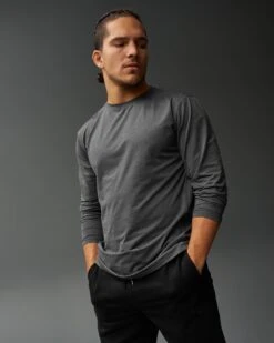 RUDIS Performance Heather Long Sleeve -Rudis UNI TS1166 PERFORMANCE Heather Longsleeve OFP Heather Carbon 0001