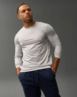 RUDIS Performance Heather Long Sleeve -Rudis UNI TS1166 PERFORMANCE Heather Longsleeve OFP Heather Lunar Gray 0001